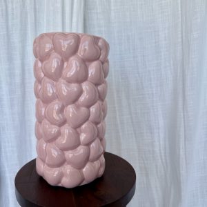 Pink loveheart vase - add on