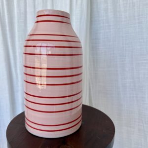 Pink & Red Stripe Vase - add on