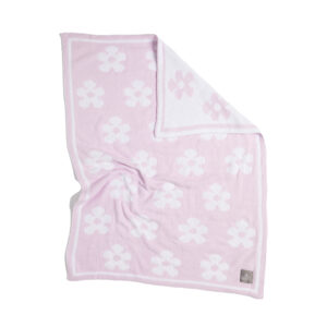 Chenille Knitted Blanket - Flowers