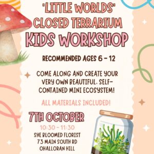 SOLD OUT 'Little Worlds' Closed Terrarium - Kids Workshop 7th October