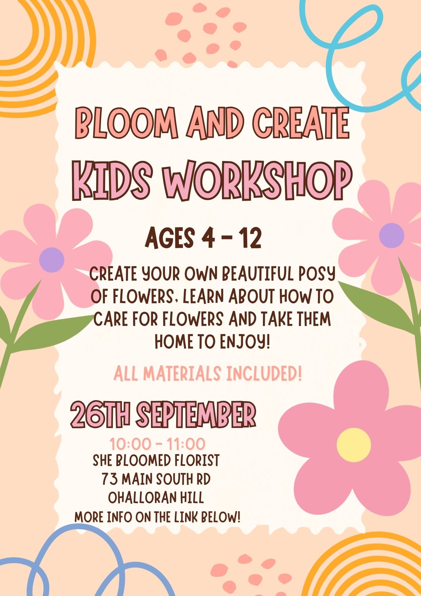 Bloom and Create - Kids Workshop 26th September