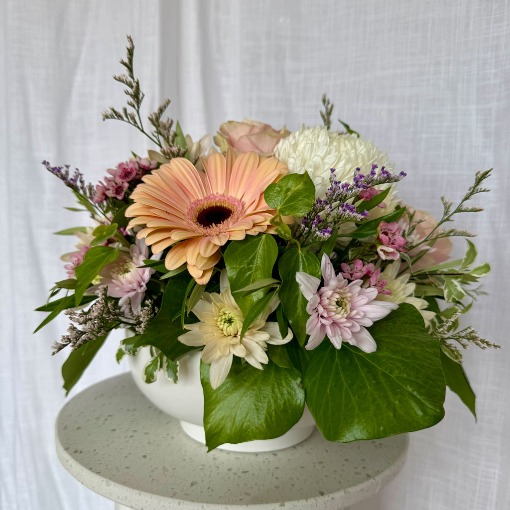 Fresh flower arrangement displayed in a vase