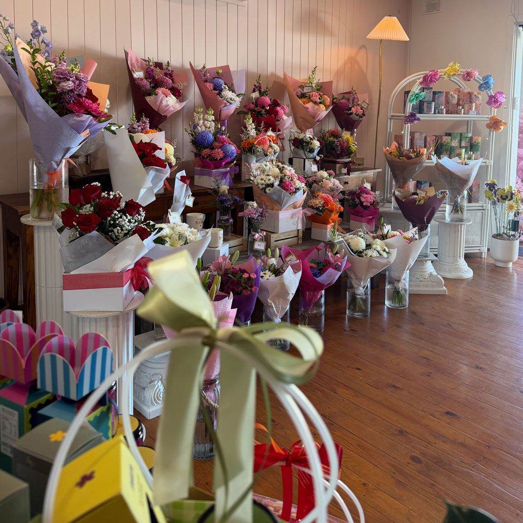 Fresh flowers at She Bloomed, a florist in O’Halloran Hill, Adelaide