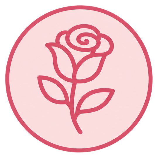 Rose icon representing fresh flowers at She Bloomed florist