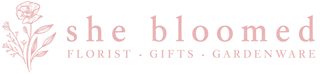 She Bloomed florist logo